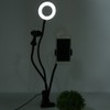 USB LED Ring Fill Light Lamp with Phone Holder Microphone