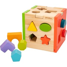COLORBABY – Wooden Activity Cube Bucket