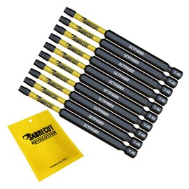 10 x SabreCut SCTP4089_10 89mm T40 TX40 Torx Tamper Proof Security Magnetic Impact Screwdriver Driver Bits Set Heavy Duty Compatible with Dewalt Milwaukee Bosch Makita and More