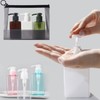 Set of 3 plain 100ml travel shampoo bottles for women Dark