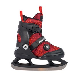 K2 Rink Raven Boa Adjustable Junior Ice Skates - Red / 4-8