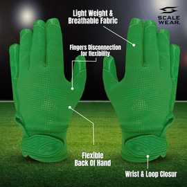 SFIA Football Receiver Gloves One Color - PRO Skull Stealth Grip Silicone Palms Adult Men Youth Sticky Boost Sports Game Battle