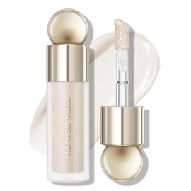 KYDA Liquid Highlighter, Natural Shimmer Tinted, Lasting Glossy Finish, Silky Creamy Lightweight Cover, Radiant Glow Face Enhancing Makeup, Body Liquid Illuminator-Champagne
