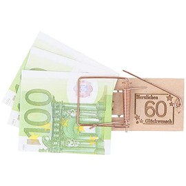 Spruchreif | Mouse Trap Money Gift | Funny Gift Idea for 60th Birthday