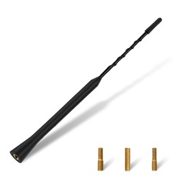 Universal Car Antenna Replacement for AM/FM/DAB Roof Car Radio, 23cm/9 Inch Roof Aerial Mast with M4, M5, M6 Adapters for Cars, Trucks, Vans, Motorhomes, Easy Installation and Reliable Reception