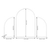 Beaccoss Gold&White Metal Wedding Arch Backdrop Stand,7.2FT, 6.6FT, 6FT Set