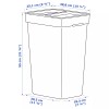 IKEA NEW HÅLLBAR Garbage Bin Pale w/lid gray 35L/9 gall