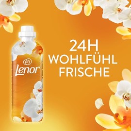 Lenor Weichspüler 36 Waschladungen, Goldene Orchidee, 24 Stunden Wohlfühlfrische, Mit Einer Note Ätherischer Öle