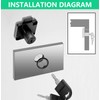 Jiozermi 2 Packs Drawer Lock with Keys, Desktop Lock with