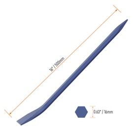 FOCMKEAS Hexagonal Connecting Bar Sleever Line-Up Bar 32"(800mm) Steel Crowbar for Prying and Aligning with Chisel End, MO