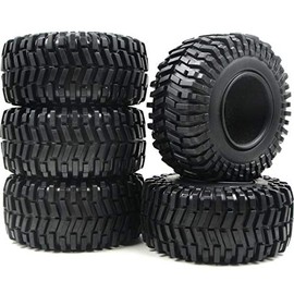 5PCS 2.2 Rock Crawler Tires Soft Tyre Fit RC Crawler 2.2 beadlock Wheels Black
