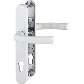 HOPPE Liege 3760970 Door Handle Set on Narrow Plate Door Thickness 67-72 mm White
