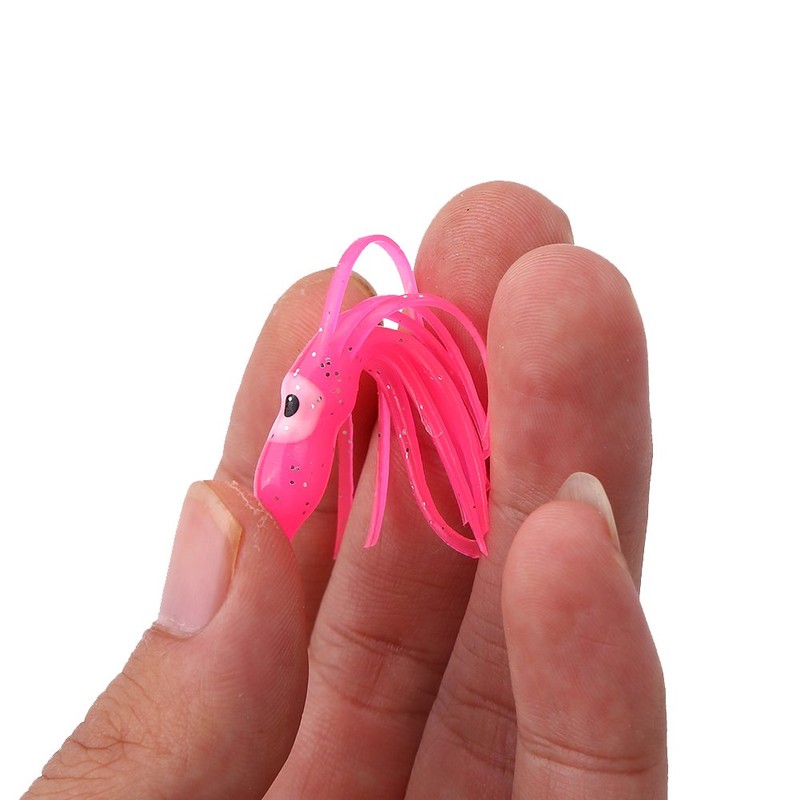 20Pcs Squid Fishing Lures, Artificial Soft Octopus Skirts Trolling Saltwater