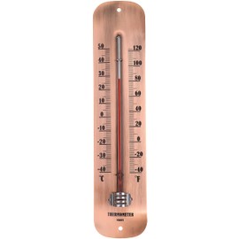 MIKSUS 12.2 inch New Large Numbers Premium Steel Wall Thermometer Indoor Outdoor Waterproof Decorative (Upgraded Accuracy and Design)