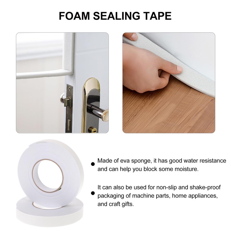 jojofuny 2pcs Eva Sponge Tape Door Draft Stopper Stopper for
