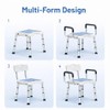 4-in-1 Shower Chair for Inside Shower with Arms and Back,