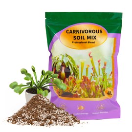 Omitgoter Carnivorous Plant Soil Mix 4qt, Pure Peat Moss and Perlite Mixture for Venus, Pitcher, Butterwort, Nepenthes, Sundew