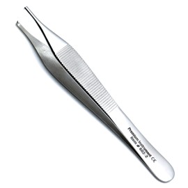 Adson Kocher Dressing Tweezer 12cm 1x2 Rat Tooth Dental Cotton Forcep Plier Instruments