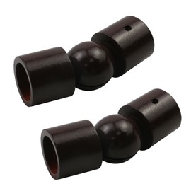 T Tulead Curtain Rods Corner Connector Wood Elbow Connector 1.1-Inch Inner Diameter Adjustable Curtain Rod Corner Connector 2PCS with Screws