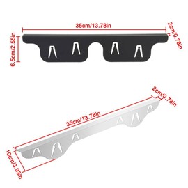 Stainless Steel Stove Gap Covers, Counter and Stove Gap Filler Heat Resistant Guard for Kitchen Countertop, 13.8in to 27.6in Adjustable (Pack of 2, Black, 35 * 2 * 6.5cm)