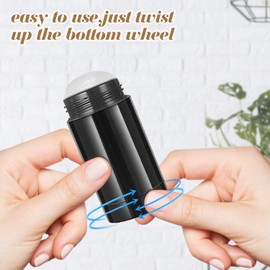 8 Pack 1 Oz Deodorant Containers Empty Black Plastic Twist-up Deodorant Tubes Bottom Filling DIY Travel Refillable Lip Balm Tubes Container