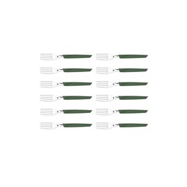 Tramontina Table Fork Leaf LYF 19cm Green Dishwasher Safe Lightweight Recycled Resin Handle Made in Brazil 23110/020 TRAMONTINA