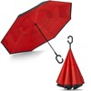 G4Free 62 Inch Large Reverse Umbrella with C-Shaped Handle, Windproof