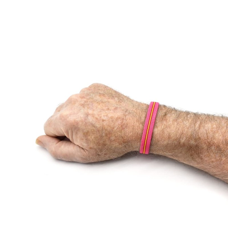 BDM Pink Spanish Flag Bracelet Elastic Bull Rancher and Taurus