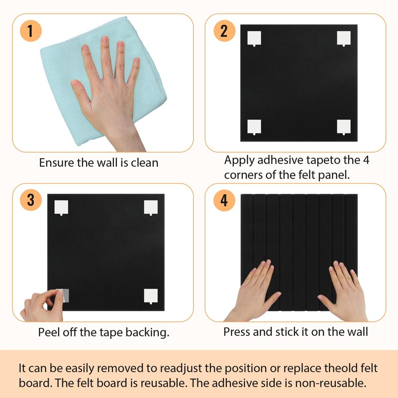 Smarpau 12 Pack Large Cork Board, 48"x36" Felt Bulletin Board,