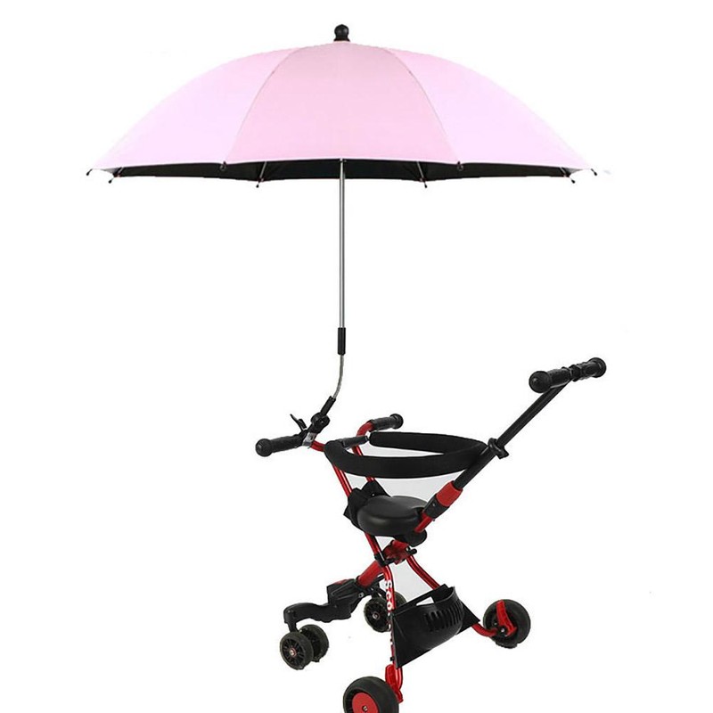 Pram Parasol with Clamp Umbrella with Adjustable Clip on UV
