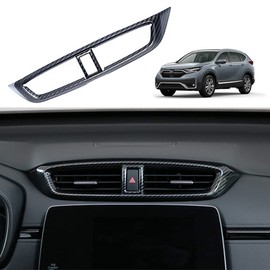 YOFAMO for CRV 2017-2022 Air Vent Trim Central Consoles Wind Outlet Panel ABS Carbon Fiber Grain Dashboard Stickers for CR-V CRV 2017 2018 2019 2020 2021 2022 LX, EX, EX-L, Touring, Hybrid