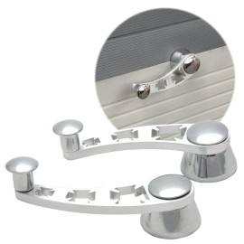 AutoLöc Power Accessories Brushed Billet Aluminum Maltese Cross Car Window Crank Handle Levers Knobs Pair