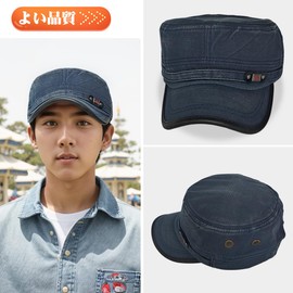 [RUNQIU] Military design plain work cap, stylish hat for men and women Fashion> Men's Accessories, Fashion Accessories, Hats, Caps, blue