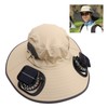 Detachable Sun Fan Hat 3 Speeds Adjustable UPF50 Breathable Wide