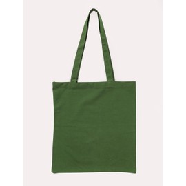 Popular Handicrafts 6 Pack Economical 15"x16" Cotton Tote Bag, Lightweight Reusable Grocery Shopping Cloth Bags Suitable for DIY Advertising Promotion Gift Activity Green