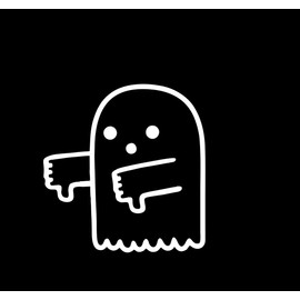 MAKTEM Funny Anime Ghost Car Sticker Boo Vinyl Window stickers, Cute Joke Car decals for Kids, Boo sticker