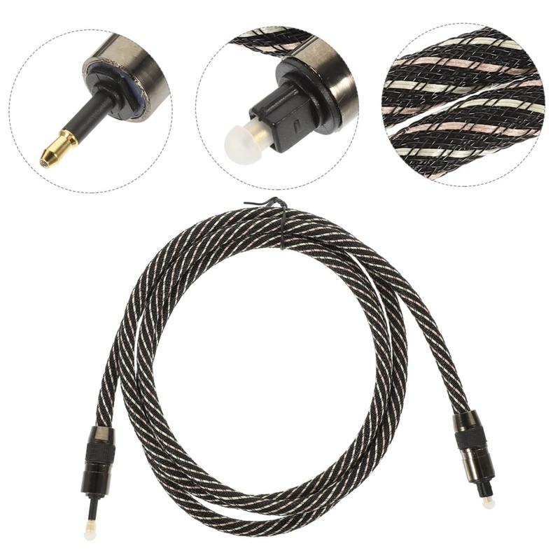 TEHAUX 1.5m Optical Audio Cable High-Performance Fiber Cable for Tv