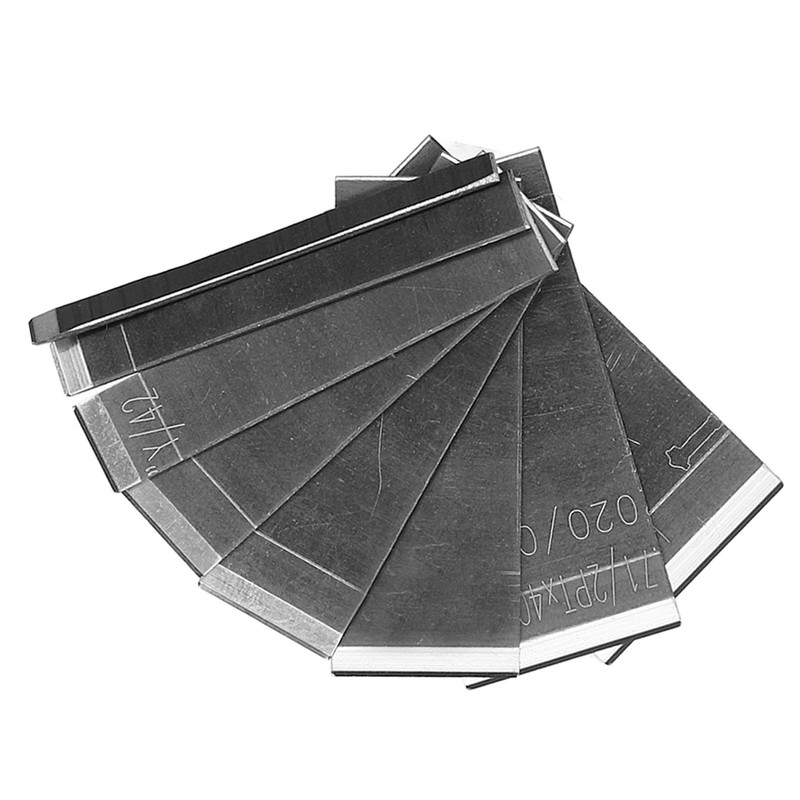 8pcs Leather Blades Different Sizes Steel Scraper with Storage Box