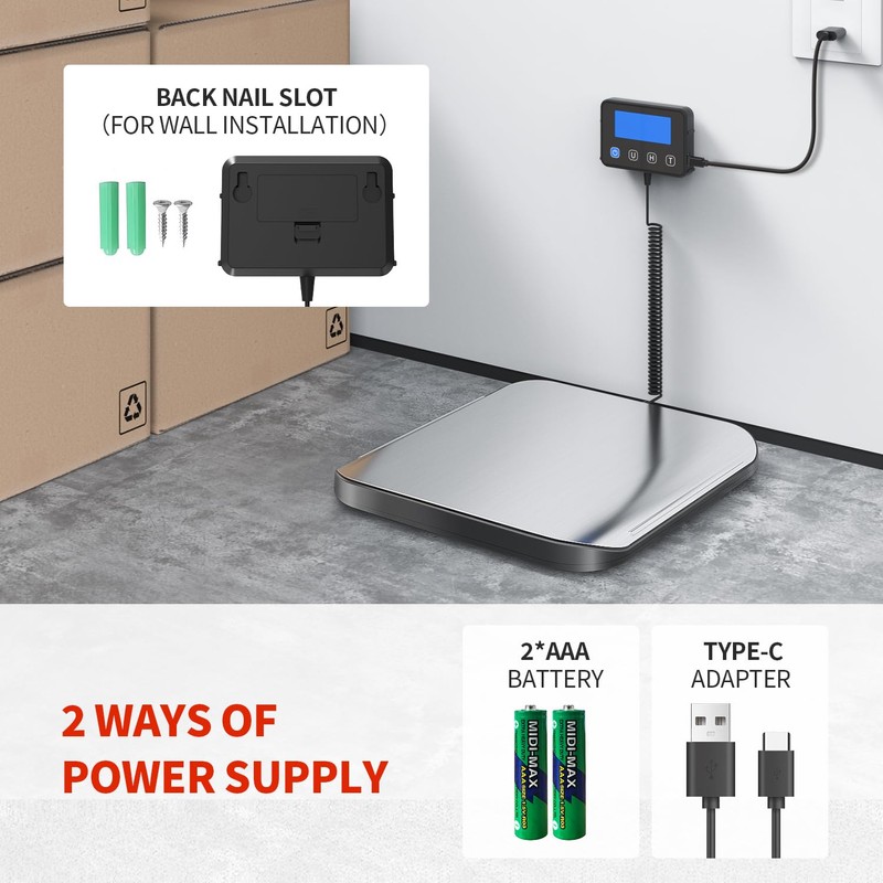 KKZ Shipping Scale, 440 LB Heavy Duty Postal Scale for
