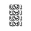 Sticker 0.75 t Car Trailer Weight 750 kg Box 3.5