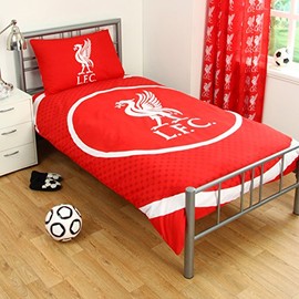Liverpool FC BULLSEYE SINGLE DUVET SET QUILT COVER LFC CREST FOOTBALL BEDDING
