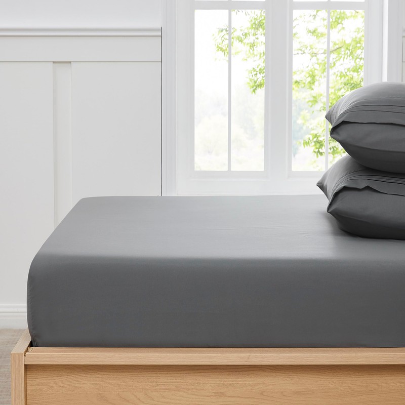 Full Fitted Sheet with Elastic & Built-in Corner Straps -