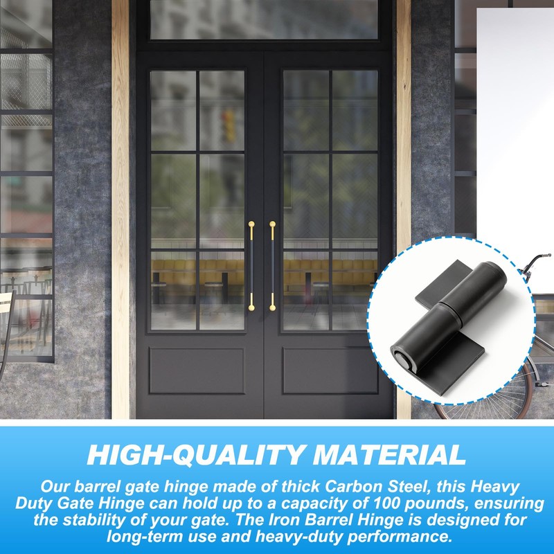 Zonon 4 Heavy Duty Hinges 5mm Thick Steel Weldable Hinges
