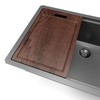 GinGinKing Cutting Boards for Kitchen - Double-Sided Over-Sink Wood Cutting