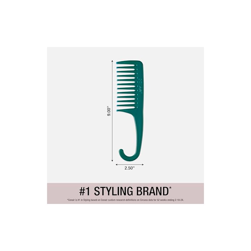 CONAIR Detangle & Smooth Shower Comb with Hook - hair
