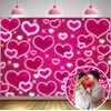 Heart Shape Backdrop Valentines Day Decoration 7x6ft Early 2000s Photography