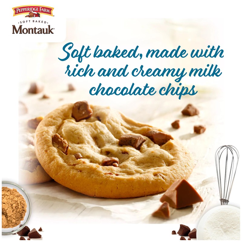 Pepperidge Farm Montauk Soft Baked Milk Chocolate Chunk Cookies, 8.6