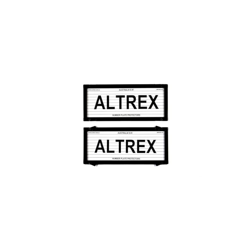 Number Plate Covers 5 Figure Standard Black Lines One Pair