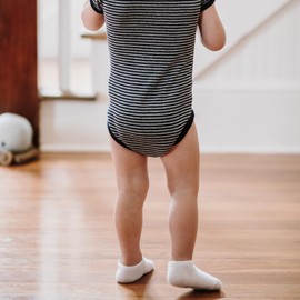 Burt's Bees Baby Baby Socks Ankle or Crew Height Made with Soft Organic Cotton - 6 Packs With Non-Slip Grips for Babies and Newborn Babies