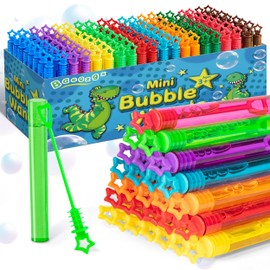 Baegzgx 200 PCS Mini Bubble Wands in 10 Colors, Ideal for Birthday Parties, New Year's, Christmas, Valentine's Day, Carnival, Goodie Bag Stuffing, Party Gifts for Kids